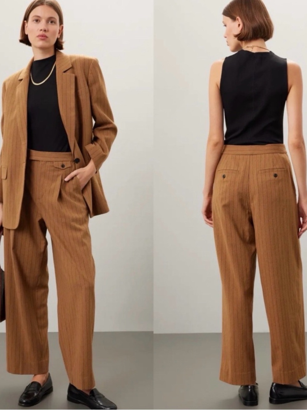 Madewell Rosedale High-Rise Straight Pant in Pinstripe